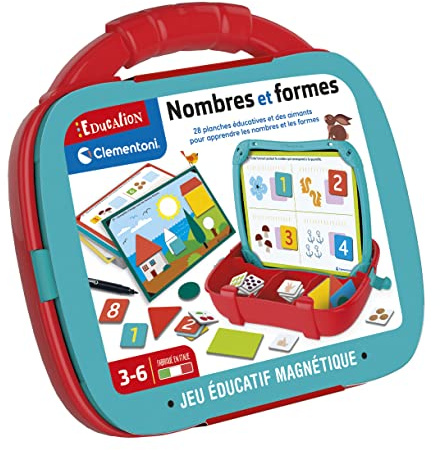 Clementoni Koffer mit Zahlen & Formen, magnetisch
