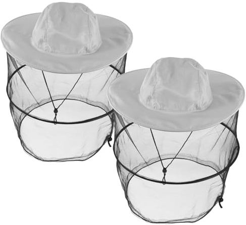 2 Piezas Sombrero de Apicultura con protección Solar. Suministros de Apicultura Sombrero Plegable de Velo de Apicultor Red Anti-Abejas Gorros Chal Velo de a Ropa