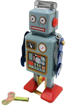 LIUYALA 80s Vintage Tinplate Alloy Racing Car Animated Toy Collection,Robot Wind-up Tinplate Statue Personalized Nostalgic Decoration and Collector'