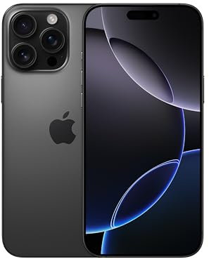 Apple iPhone 16 Pro Max 1 TB: 5G Mobile phone with Apple Intelligence, Camera Control, A18 Pro Chip and a Huge Leap in Battery Life. Works with AirPods; Black Titanium