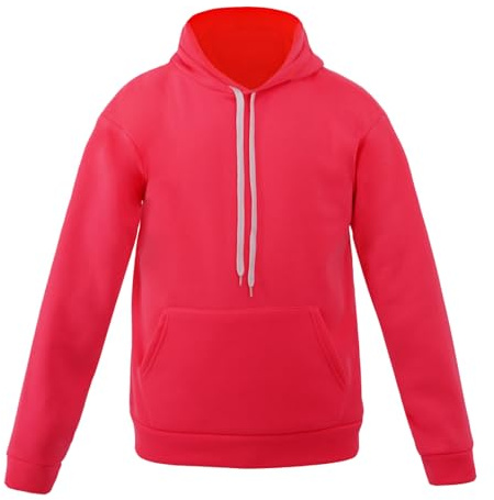 Sudadera Premium con Capucha Mujeres y Hombres Talla Unisex Deportivo para Invierno algodón clásico （S Fucsia）