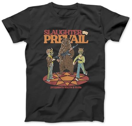 Herr-t-shirt rund hals sporttoppar kortärmad arbetskläder t-shirt för arbete vardag sommar slaughter to prevail, Herr-T-shirts 669, L