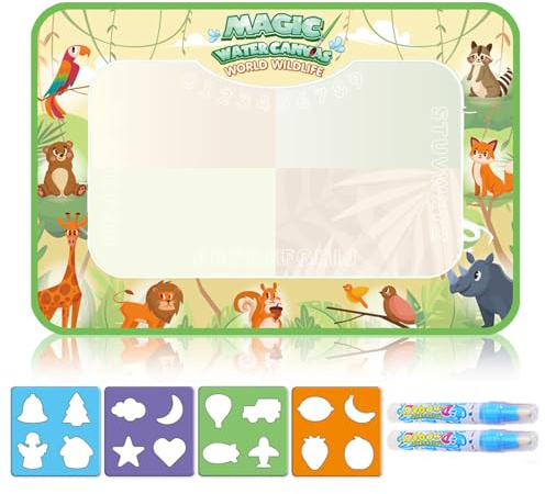 Noaxylic Agua Dibujo Pintura, Alfombra Pintar Agua Reutilizable, Juego de Herramientas de Pintura, Juguete Educativo para Sin Manchasbolígrafos para Crear y Divertirse Sin Manchas.
