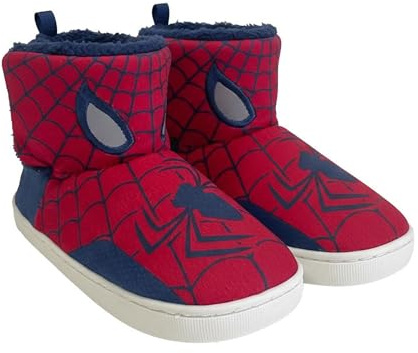 Zapatillas de Casa Bota Spiderman licencia oficial | Pantuflas Spiderman cómodas, suaves y antideslizantes