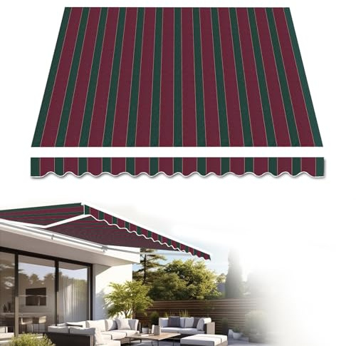 Toldo de tela superior | Parasol de poliéster resistente de 280 g | Toldo de repuesto para exteriores, para cubiertas, restaurantes, tiendas, solo funda (color: B tamaño: 10 x 5 pies)