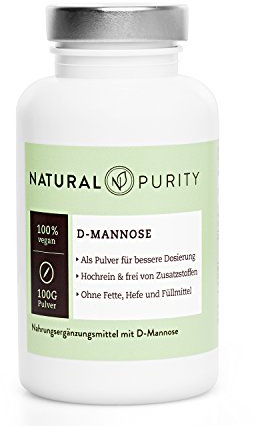 D-Mannose Pulver – 100g Dose – 100% naturbelassen, rein & ohne Zusatzstoffe, Fette, Hefen oder Füllmittel – Einfache Dosierung – Natural Purity