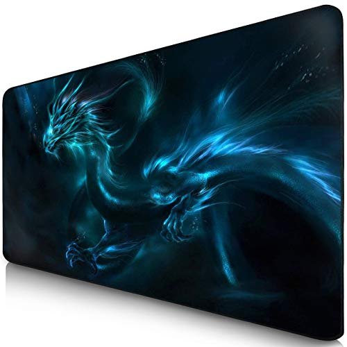 SIDORENKO Tappetino Mouse XXL - 900 x 400 x 2mm - Mouse Pad Gaming - Bordi cuciti I Base in Gomma Antiscivolo I Blu