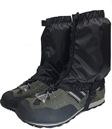 HomDSim Leg Gaiter Waterproof Anti-tear Ankle Gaiters Outdoor Hiking Walking Climbing Hunting Snow Legging Gaiters (Black)