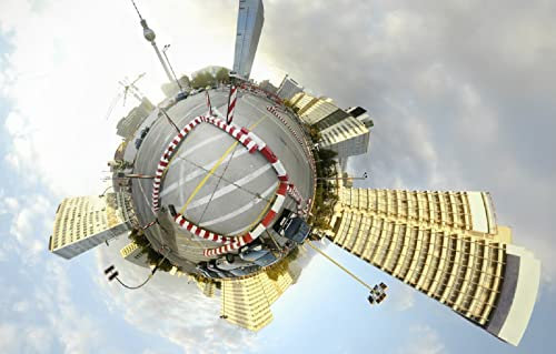 LHJOYSP jigsaws puzzles 1000 pieces City earth planet circle 75x50cm