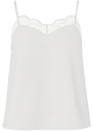 Pieces Pctiffany - Camiseta de Tirantes para Mujer, Cloud Dancer, L