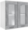 vidaXL Hängeschrank, Wandschrank für Küche, Küchenschrank mit viel Stauraum, Geschirrschrank Schwebeschrank Schrank, Glas Grau Sonoma Holzwerkstoff