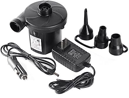 Hsthe Sea 2 in 1 Mini Air Pump Electric Quick-Fill Air Pump/Blow Up Car Air Pump for Air Mattress Air Bed Paddling Pool Swimming Ring