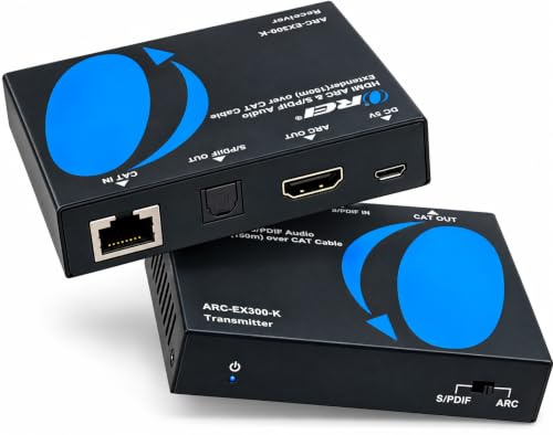 OREI Audio Extender Over Cat6 300ft ARC & S/PDIF, CEC, PCM 2.0, Dolby 5.1