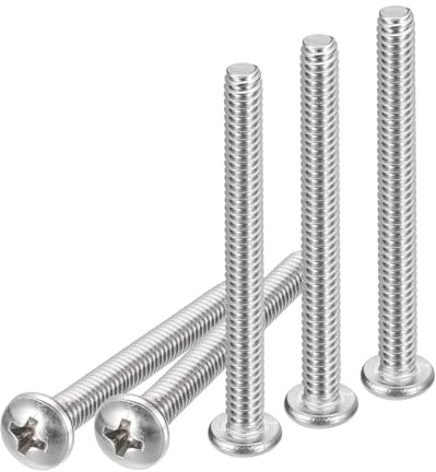 DTGN #10-24x2 Viti a Testa Cilindrica, 25pz in Acciaio Inossidabile 304, Attacco Phillips, Filettatura UNC Completa, Finitura Lucida, Kit di Viti Bulloni