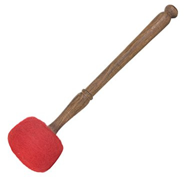 Oshhni Martillo de Fieltro para Cuenco Tibetano - Armonía Natural, Rojo, 29cm