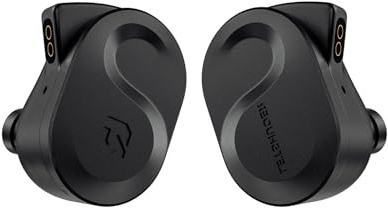 Letshuoer S08 fjärde generationen planar in ear Monitor, dubbel spole 13 mm Planar In-ear hörlurar, Hifi in ear hörlurar med avtagbar silverpläterad kopparkabel (svart)