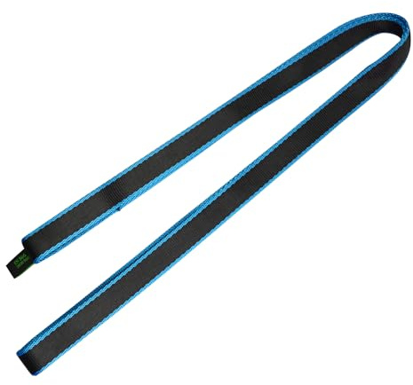 TFTICFH 25mm Climbing Sling Runner- 29kN CE Tubular Webbing- Heavy Duty Strap for Arborist, Firefighter Rescue, Rock Climbing, Rappelling, Rigging, Swing, Hanging,Yoga Hammock,Tree Work，90cm, Blue,1pc