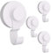 poraceous 4 Piezas Ganchos de Ventosa, Ganchos de Ventosa al Vacío, Colgador Toalla Baño Sin Perforar, Reutilizable, para Cocina, Baño, Pared, Vidrio, Colgar Toalla (Blanco)