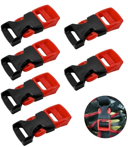 Juego de 6 Cierres rápidos para Casco de Bicicleta, Clip de Barbilla Universal, Repuesto para Casco, Hebilla de Correa para Casco de Moto y Bicicleta, Mejora la Seguridad y el Confort