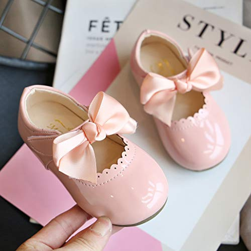 Generisch Sandales à nœud pour fille - Chaussures pour enfant - Princesse - Bébé, Rose, 21 EU