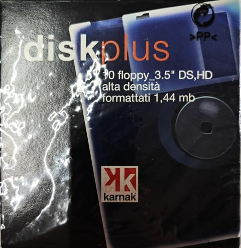 diskplus karnak DS,HD 3.5 - Floppy Dischetti preformattati ad alta densità, 1,44 MB, confezione da 10