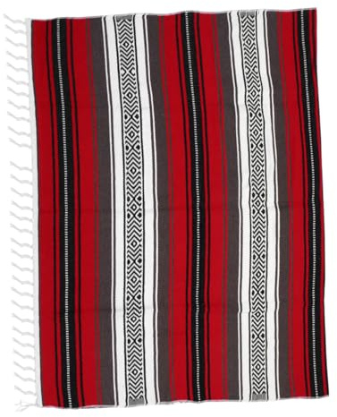 Toyvian Coperta Intrecciata in Poliestere e Cotone, Tappeto Yoga Spesso e Colorato, per Camera da Letto e Divano