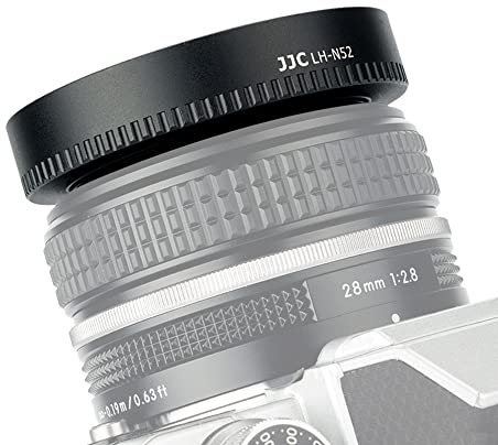 JJC Metall Einschraubung Objektivhaube Kompatibel für Nikon Nikkor Z 28mm f/2.8, Z 28mm f/2.8 (SE) & Z 40mm f/2 Objektiv Schwarz