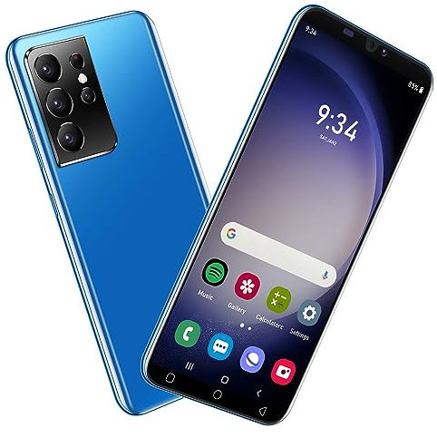McMgc Smartphone Oferta del Día, Pantalla IPS de 5.0 Pulgadas, 16GB ROM 128GB Ampliable, Android 9.0, Dual SIM, Doble Cámara, Teléfono 3G Barato (S21Ultra-Blue)