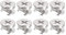 sourcing map Cam Serrure Écrou pour Meubles, 8pcs 14.6x9.5mm Joint Connecteur Serrage Écrous Meubles Connexion Cam Raccords