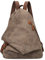 Retro Segeltuch Rucksack PU Vintage Rucksäcke PU Leder Daypack Reisetasche Schulterrucksack für Herren Damen (6882-PU-D.Coffee)