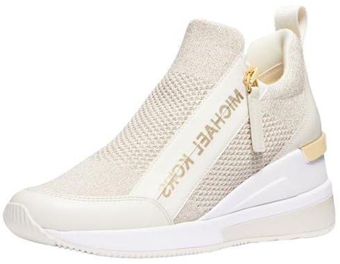 Michael Kors Women's Willis Wedge Trainer, Champagne, 10