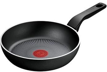 Tefal C29704 Recycled On Poêle à frire, 24 cm, en aluminium 100% recyclé, revêtement anti-adhésif, technologie de signal thermique, fabriquée en France, compatible avec l'induction, passe au