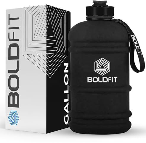 Boldfit Gallon Water Bottle 2.2 Litre Gallon Bottle for Gym & Sports Gym Gallon Bottles for Men & Women Water Gallon 2.2 Litre Gym Water Bottle for Gym Men Women Boys & Girls Gym Bottle - Black
