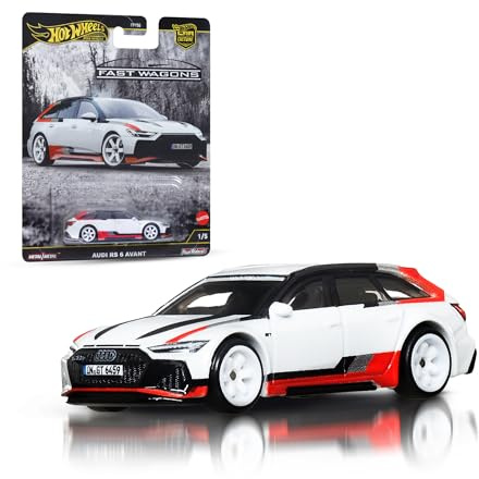 Hot Wheels Premium Mazda RX3, Car Culture Collectible Toy Car, 1:64 Scale Die-Cast Mazda RX3 Wagon, Fast Wagons Vehicle with Real Riders Tires, JBK51