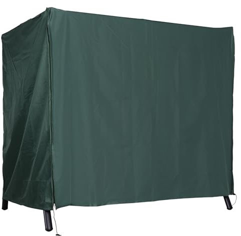 Outsunny Överdrag för hollywoodgunga, trädgårdsgunga, överdrag, trädgårdsgunga, oxfordtyg, dragkedja, öppning, 177 x 114 x 152 cm, mörkgrön