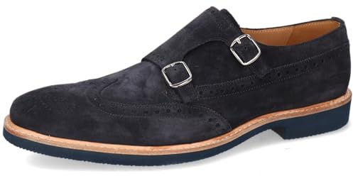 Melvin & Hamilton Dino 4, Mocasín Monkstrap Hombre, Azul, 40 EU