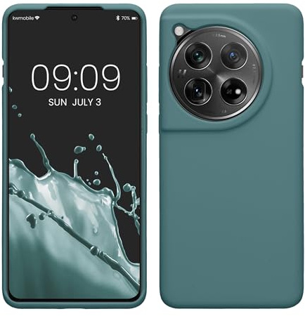 kwmobile Cover per OnePlus 12 Custodia - Back Case per Smartphone in Silicone TPU - Protezione Gommata - artic night
