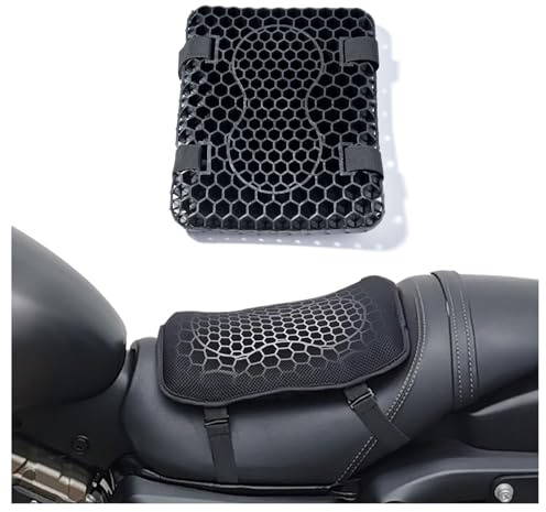 HKSOPC Cojín de Gel Asiento Moto para Piaggio MP3 500, Absorción de Impactos Transpirable Almohadilla de Asiento de Moto para Paseos Largos