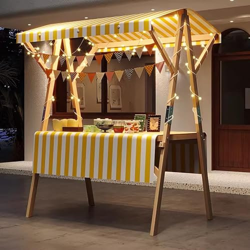 Lätt mobil kioskvagn på hjul – mångsidig trämatvagn för affärer, festivaler och stränder