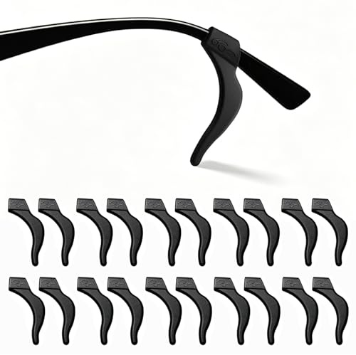 ZHITENG 30 Pares de Gafas Ganchos de Orejas, Sujeta Gafas, Soporte, Negro