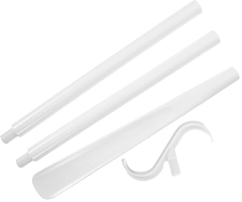 DOITOOL Ausilio per Anziani e Disabili per Calzare Scarpe Rialzo Tallone, Materiale Abs Bianco, Aiuto per Indossare Scarpe e Togliere Calze Comodamente
