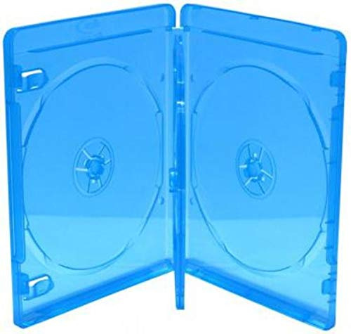 MediaRange Lot de 30 boîtiers BD 3 disques 14 mm pour 3 Blu-Ray/DVD/CD Bleu/Transparent