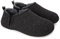 Snug Leaves Men's Faux Wool Slippers Comfy Warm Winter House Shoes with Elastic Gores Dark Grey, 12-13 UK