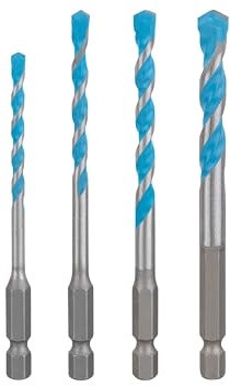 Bosch EXPERT HEX-9 - Juego de brocas multiconstrucción (para hormigón, baldosas de cerámica blanda, 4-8 mm, accesorios profesionales, taladros, taladros)