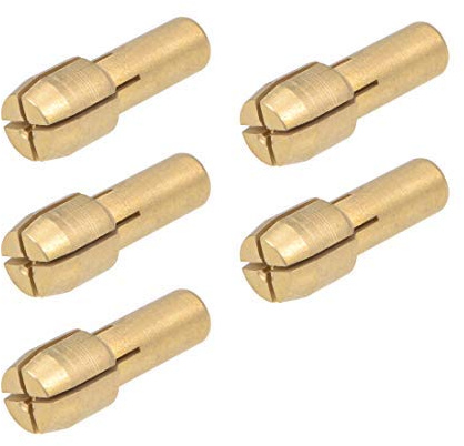 Messing-Bohrmaschine, Bohrfutter, Bits 0,8 mm, für Dremel Werkzeuge, drehbar, 5 Stück