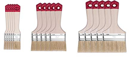 HARDY WORKING TOOLS brochas pintura set de 15 piezas, 5 piezas - 25, 50, 75 mm de ancho, brochas pintura madera, Cepillo de pintura Serie *40*, 15PCS, pinceles pintura set A0284-030500