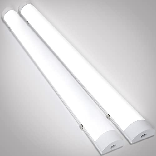 Tubiaz Set da 2 Lampade LED Stagne 120 cm 36W 3060 lm, Tubo LED IP65 Impermeabile, Luce Bianco Neutro 4000K, Lampada per Garage Ufficio Ambiente Umido Bagno Cantina Magazzino