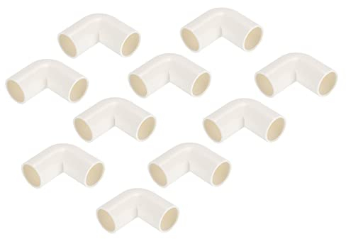 M METERXITY 10pz PVC Tubo Raccordi - Acqua Tubo Connettori Rapidi Connettori Adattatori, Attacco Presa 90 Gradi Gomito, Applica Esterni/Giardino (16mm ID)