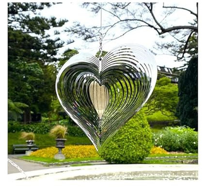 Vokowin K229-1 Moulin à vent cinétique en acier inoxydable à suspendre en métal 3D pour intérieur et extérieur