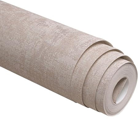 Papel tapiz adhesivo para dormitorio, papel de pared texturizado de hormigón impermeable | 920 x 53 cm, rollo de papel pintado moderno, papel de pared de tela no tejida para sala de estar